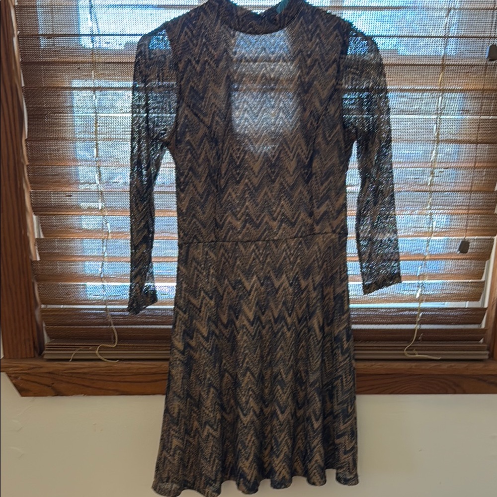 Elegant Chevron Patterned Dress